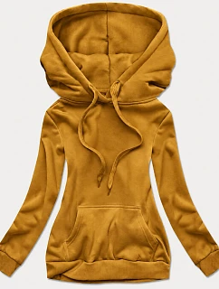 Dámská mikina v barvě hořčice model 22395594 - J.STYLE