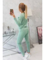 Sada s knoflíkovým výstřihem tmavě mátová Sada s knoflíkovým výstřihem tmavě mátová