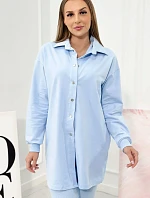 3-dielna súprava mikiny, topu a legínsov modrá