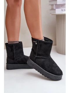 Wysokie Śniegowce Damskie Na Platformie Big Star OO274898 Czarne