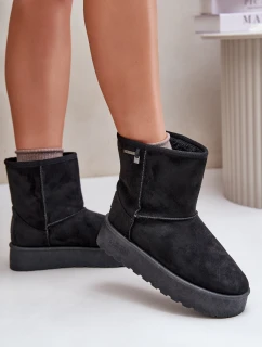 Wysokie Śniegowce Damskie Na Platformie Big Star OO274898 Czarne