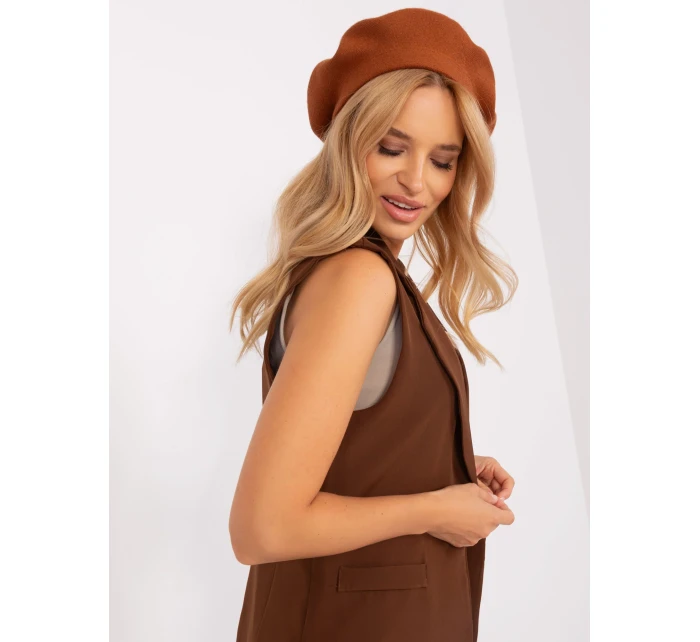 Czapka AT CZ model 18949344 jasny brązowy - FPrice Czapka AT CZ model 18949344 jasny brązowy - FPrice