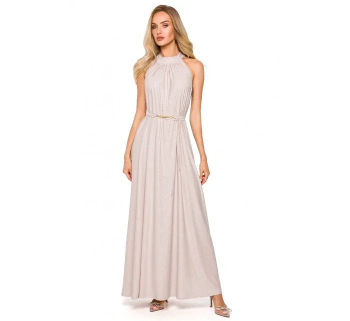 model 17775771 Maxi šaty s výstřihem černé - Moe