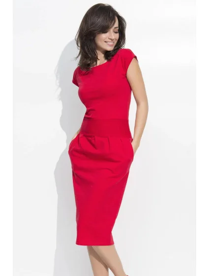 Dámské šaty model 21107935 červené - Numinou