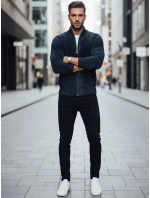 Pánský rozepínací svetr tmavě modrý Dstreet model 21982368 - FashionStreet