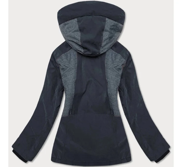 Čierna dámska zimná bunda so snehovým pásom (b2376)