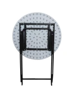 Skladací BALKÓNOVÝ STÔL NA STRAVOVANIE BIELY 60x72 cm