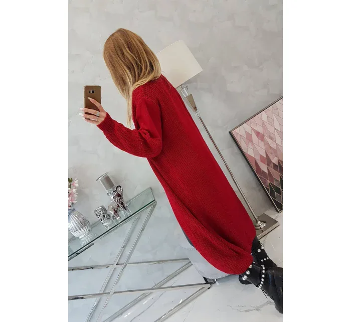 Dlhý sveter červený