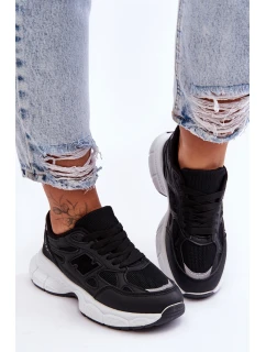 Modne Damskie Buty Sportowe Z Siateczką Czarne Venice