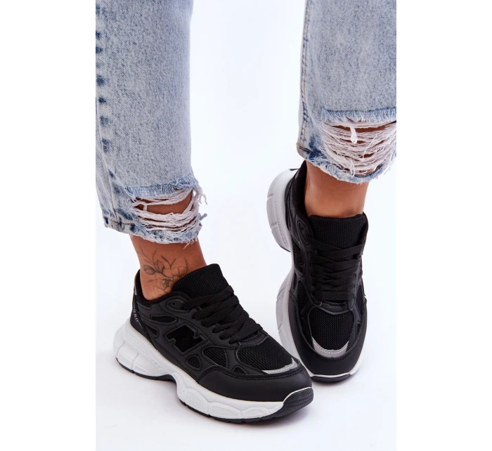 Modne Damskie Buty Sportowe Z Siateczką Czarne Venice