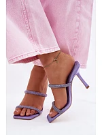 Dámské lodičky zdobené krystaly fialové Vittoria Dámské lodičky zdobené krystaly fialové Vittoria