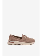 Semišové poltopánky 26PB18 beige - Jezzi