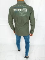 Pánska zelená košeľa FashionStreet DX2275 Pánska zelená košeľa FashionStreet DX2275