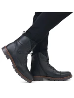 M model 20571632 vlněné zateplené kožené boty černé - Rieker