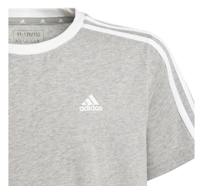Adidas Essentials 3-Stripes Cotton Loose Fit Boyfriend Tee Jr IC3637 Tričko s proužky
