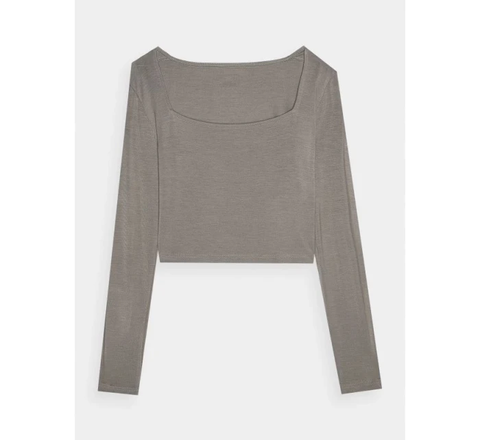 Dámské hladké tričko s dlouhým rukávem model 21431878 - 4F