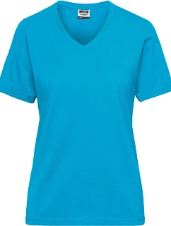 JN Dámské pracovní tričko z bio bavlny Solid 02. turquoise model 22532131 - Daiber