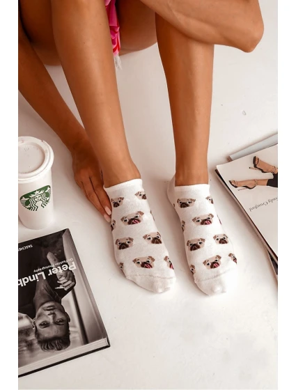 Dámské Bavlněné Ponožky S model 21683162 Ecru - Milena