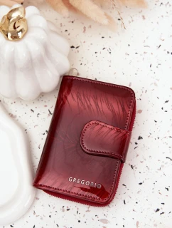 Lakovaná dámska peňaženka s trblietavými detailmi Luretta - červená