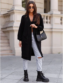 Kardigan damski oversize z czarny model 22366714 - FashionStreet