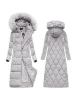 Dámska dlhá zimná bunda s kapucňou (7688BIG) Dámska dlhá zimná bunda s kapucňou (7688BIG)