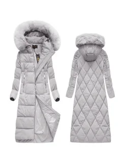 Dámska dlhá zimná bunda s kapucňou (7688BIG)