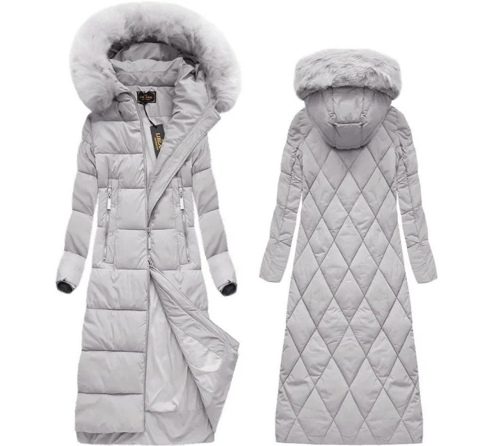 Dámska dlhá zimná bunda s kapucňou (7688BIG) Dámska dlhá zimná bunda s kapucňou (7688BIG)