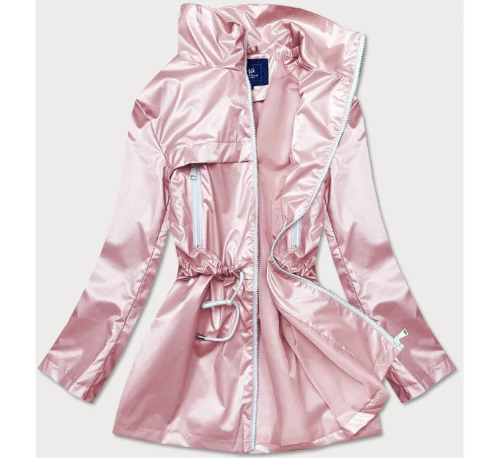 Tenká růžová dámská bunda se stojáčkem model 17019406 - Ann Gissy