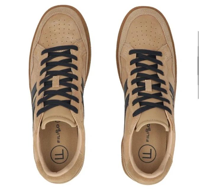 Skórzane męskie sneakersy beżowe Filippo model 22087097 - Hikvision Skórzane męskie sneakersy beżowe Filippo model 22087097 - Hikvision