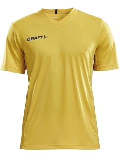 Craft Teamwear Squad Go Jersey Solid M Pánske športové tričko s výstrihom do V 82.5560 sweden yellow