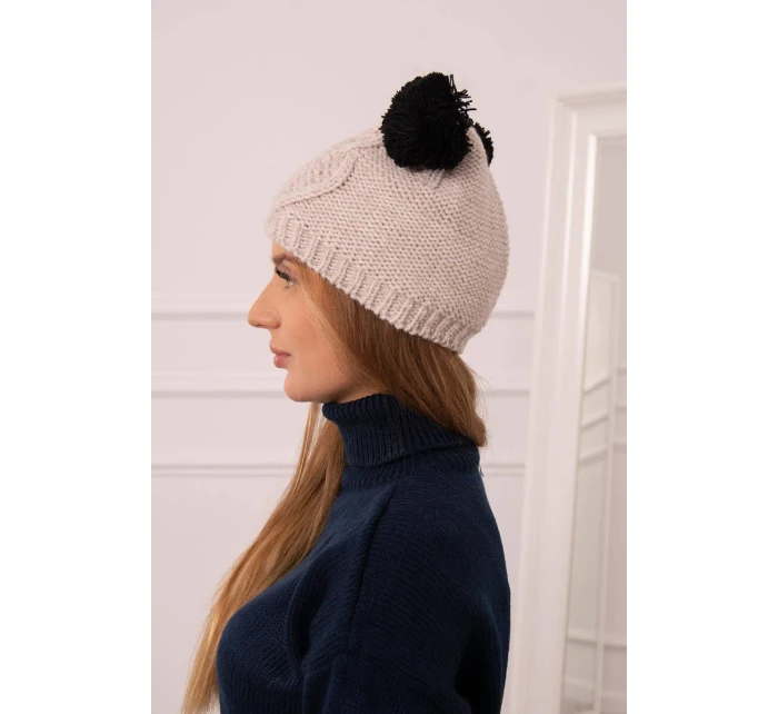 Fleecová čepice 2  béžová model 18751411 - K-Fashion