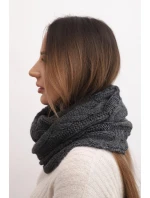 Dámský pletený vlněný komín měkký a teplý model 21866344 grafitový - K-Fashion Dámský pletený vlněný komín měkký a teplý model 21866344 grafitový - K-Fashion