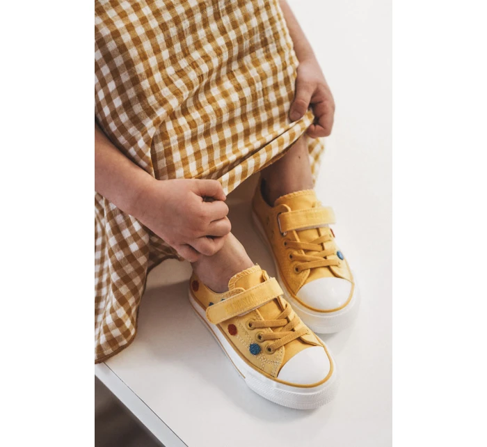 Dziecięce Trampki Na Rzep BIG STAR JJ374056 Żółte