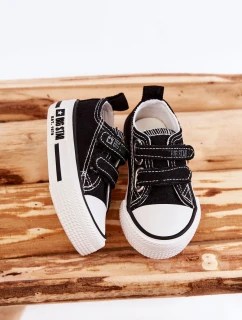 Dětské látkové tenisky se suchým zipem BIG STAR model 21594926 Černý a bílý - Big Star Shoes