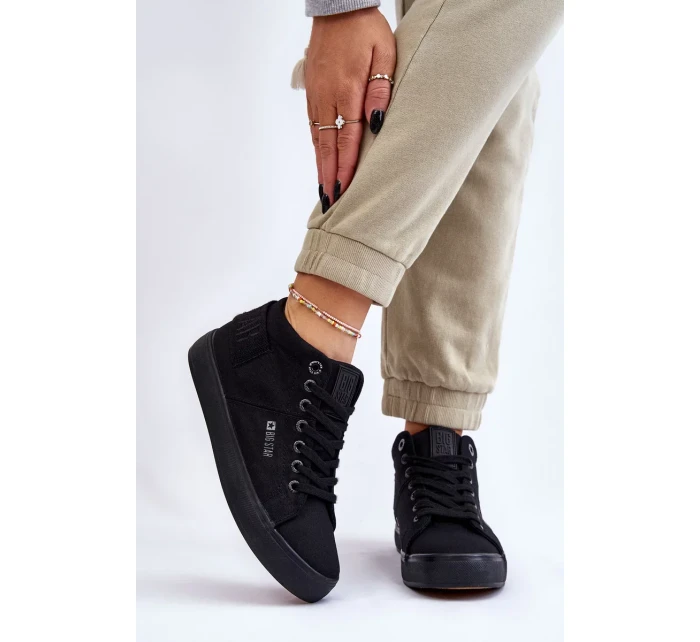 Dámské klasické vysoké tenisky Big Star LL274001 Černé Dámské klasické vysoké tenisky Big Star LL274001 Černé