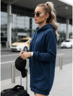 Dámská dlouhá oversize mikina tmavě modrá Dstreet model 21964008 - FashionStreet