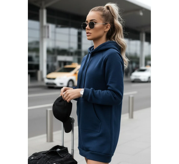 Dámská dlouhá oversize mikina tmavě modrá Dstreet model 21964008 - FashionStreet