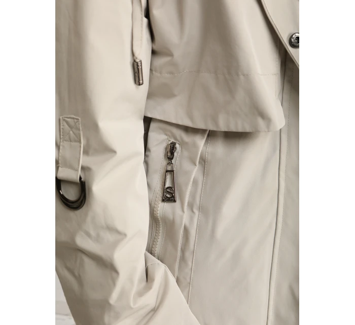 Dámská světle béžová přechodná bunda parka Dstreet model 21995940 - FashionStreet