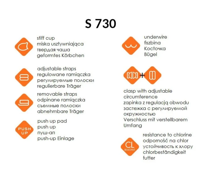 Dvoudílné dámské plavky S 730 2 model 19499608 - Self Dvoudílné dámské plavky S 730 2 model 19499608 - Self