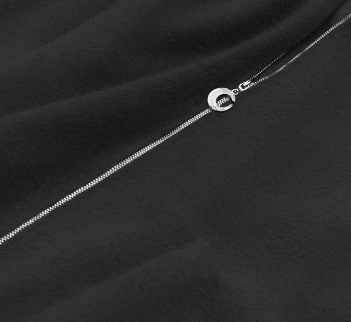 Černý přehoz přes oblečení alpaka s kapucí model 17836814 - S'WEST Černý přehoz přes oblečení alpaka s kapucí model 17836814 - S'WEST