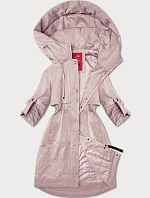 Dámska bunda s ohrnutými rukávmi LHD púdrovo ružová (LHD-24591)