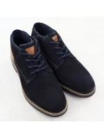 Pánské semišové kožené boty tmavě modré model 21906024 - Bugatti Pánské semišové kožené boty tmavě modré model 21906024 - Bugatti