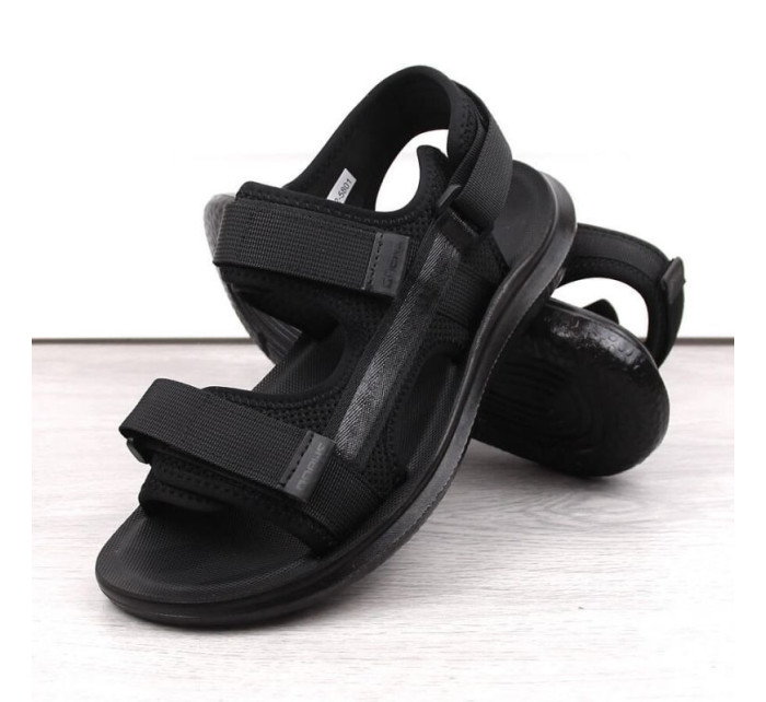 Pánske športové sandále M 23MN02-5801 velcro black - Novinky