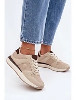 Dámské tenisky na platformě Big Star TT274275 Béžové Dámské tenisky na platformě Big Star TT274275 Béžové