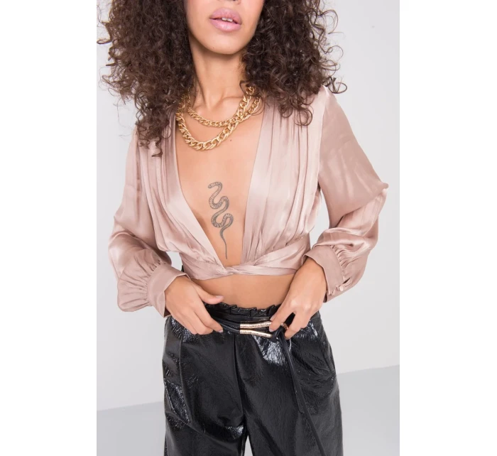 Bluzka model 18804242 beżowy - FPrice Bluzka model 18804242 beżowy - FPrice