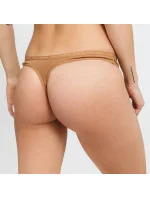 Dámske tangá 2pack QD3788E - W5K - Hnedá - Calvin Klein