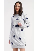 Dámske šaty s dlhým rukávom a hviezdami
