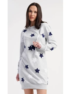 Dámske šaty s dlhým rukávom a hviezdami