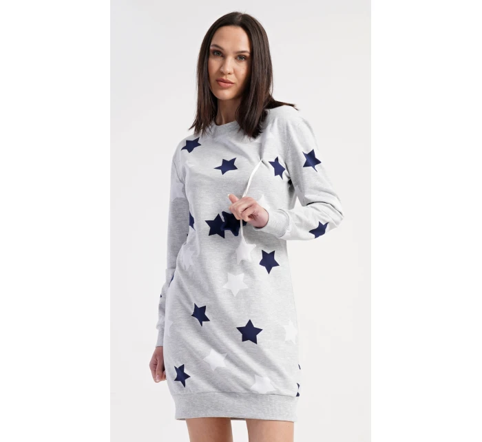 Dámske šaty s dlhým rukávom a hviezdami