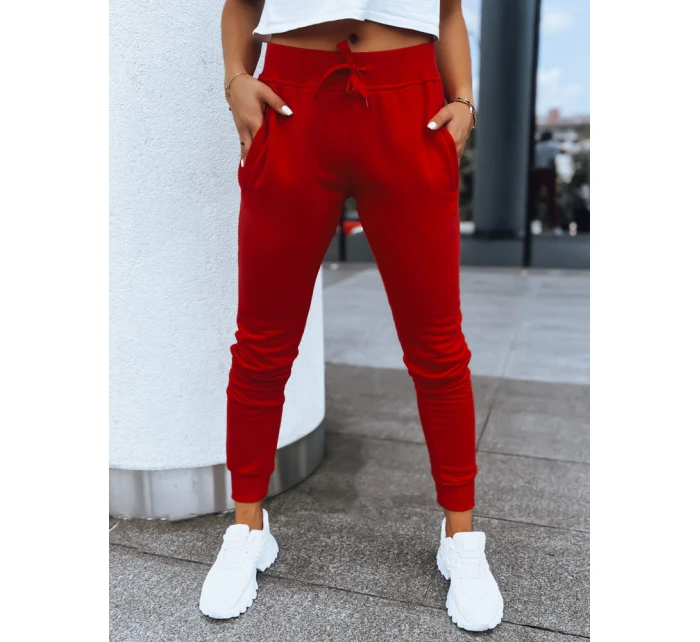 Dámske tepláky FITS červené UY0533